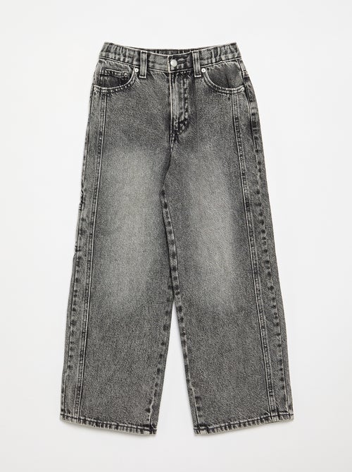 Pantalon large en denim - Kiabi