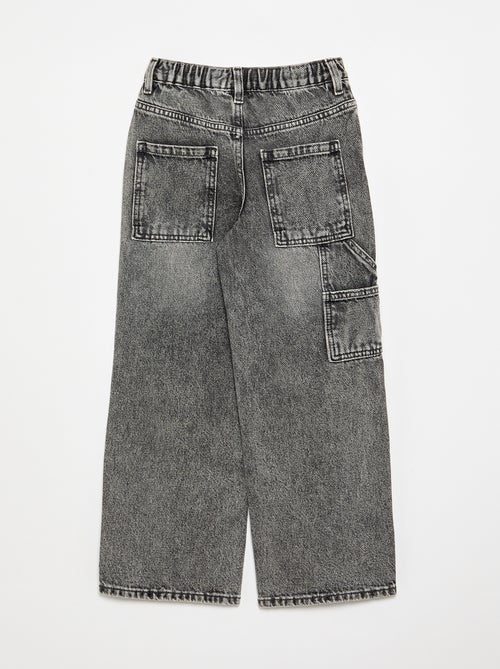 Pantalon large en denim - Kiabi