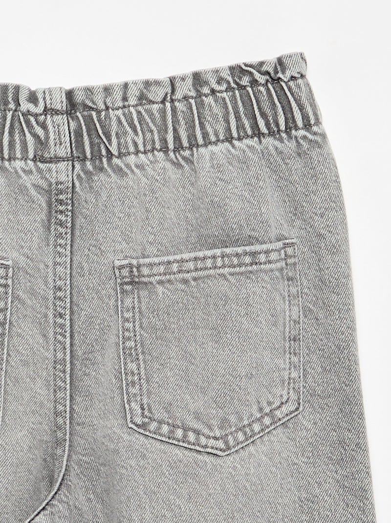 Pantalon large en denim Gris - Kiabi