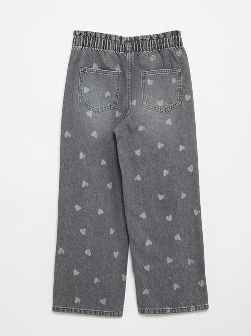 Pantalon large en denim - Kiabi
