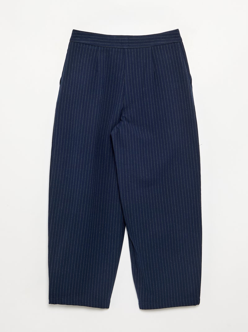 Pantalon large en flanelle Bleu - Kiabi