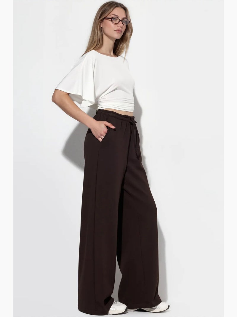 Pantalon large en jersey busem Noir - Kiabi