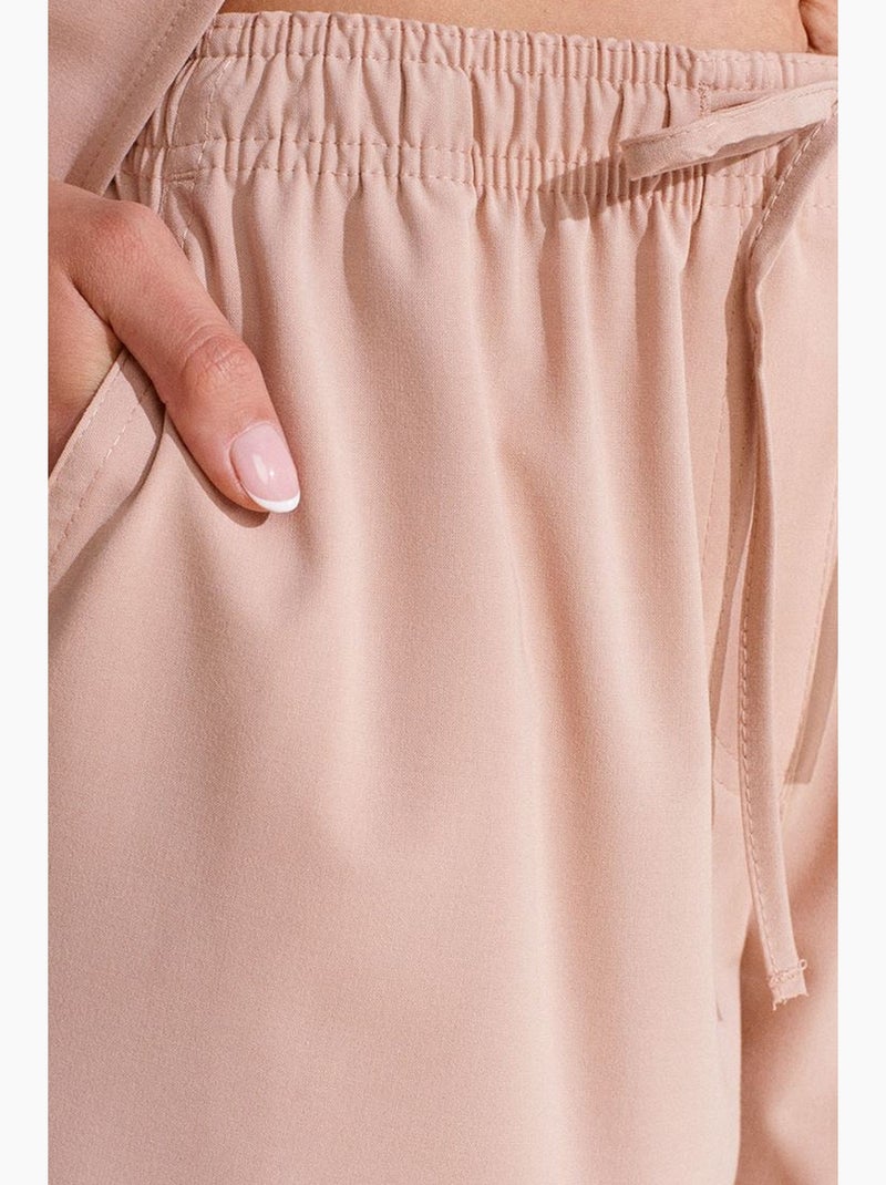 Pantalon large en jersey femme dilvin Nude - Kiabi