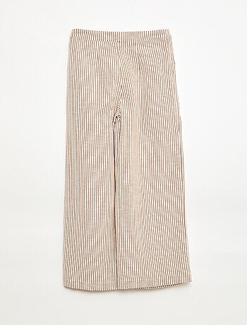 Pantalon large en lin mélangé