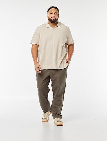 Pantalon large en lin mélangé