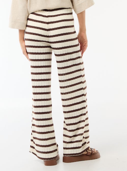 Pantalon large en maille ajourée - Kiabi Pantalon large en maille ajourée - Kiabi