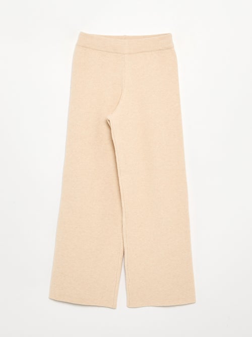 Pantalon large en maille compacte - Kiabi