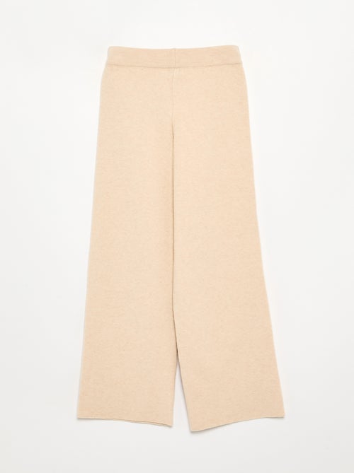Pantalon large en maille compacte - Kiabi