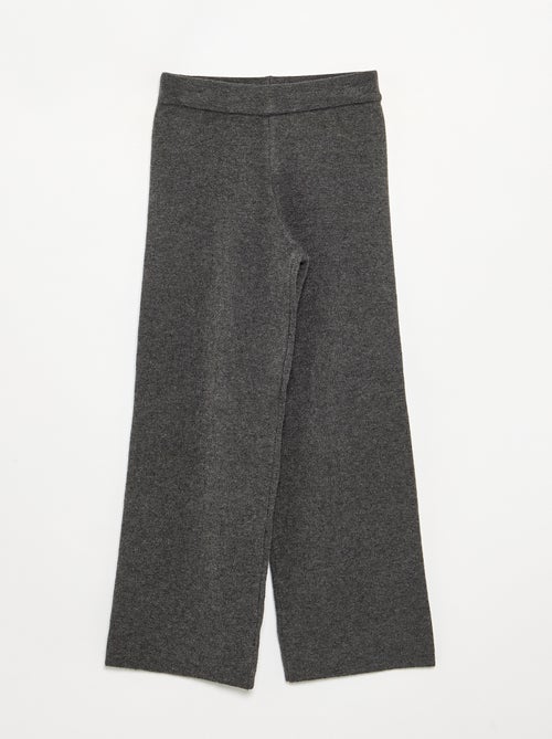 Pantalon large en maille compacte - Kiabi