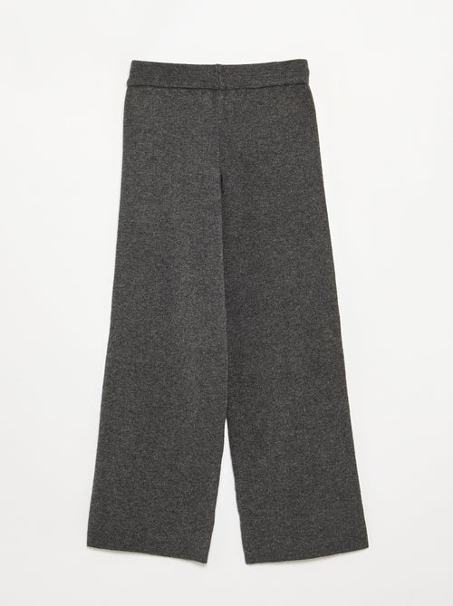 Pantalon large en maille compacte - Kiabi