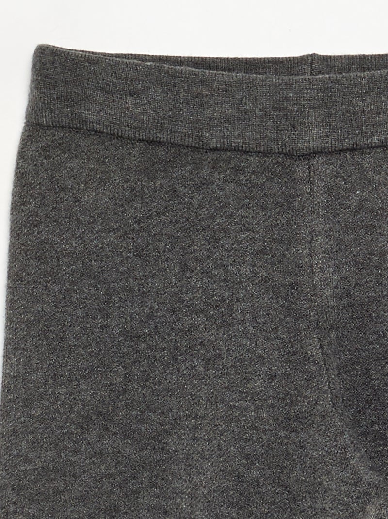 Pantalon large en maille compacte Gris foncé/anthracite - Kiabi