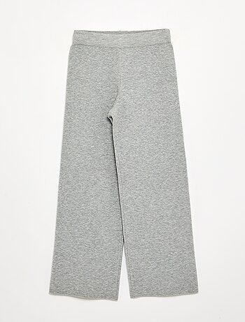 Pantalon large en maille compacte