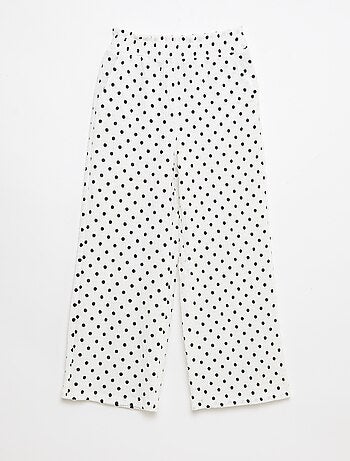 Pantalon large en maille crêpe