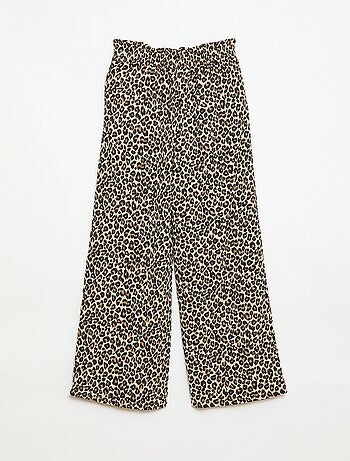 Pantalon large en maille crêpe