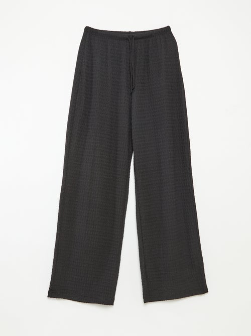 Pantalon large en maille crêpe - Kiabi