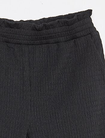 Pantalon large en maille crêpe