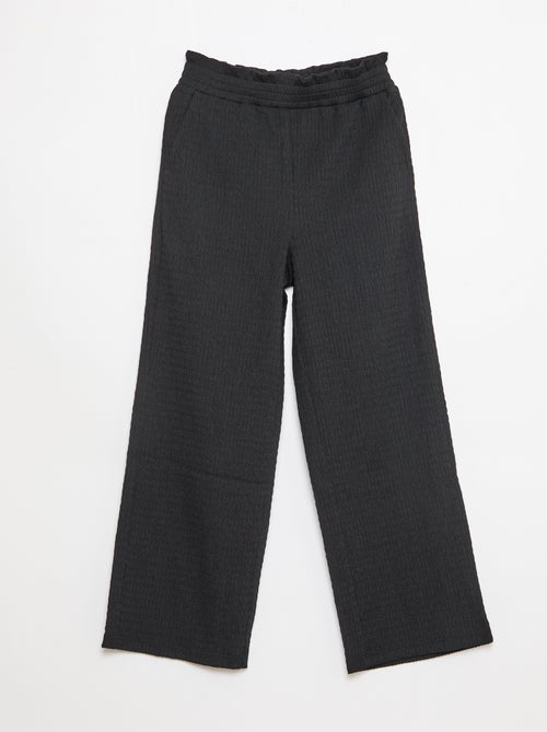 Pantalon large en maille crêpe - Kiabi