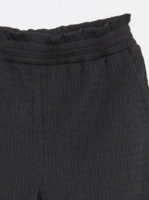 Pantalon large en maille crêpe - Kiabi