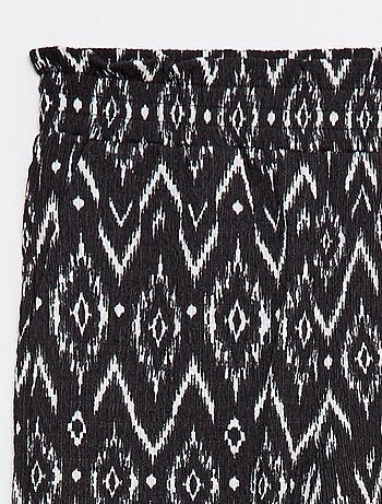 Pantalon large en maille crêpe