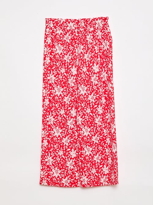 Pantalon large en maille crêpe - Kiabi