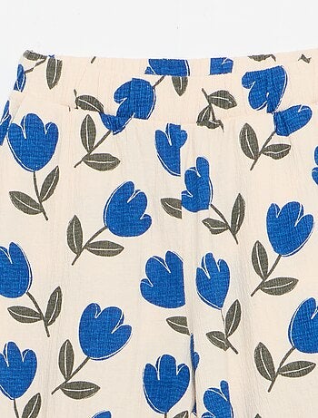 Pantalon large en maille crêpée