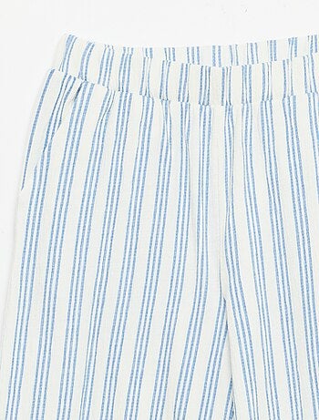 Pantalon large en maille crêpée