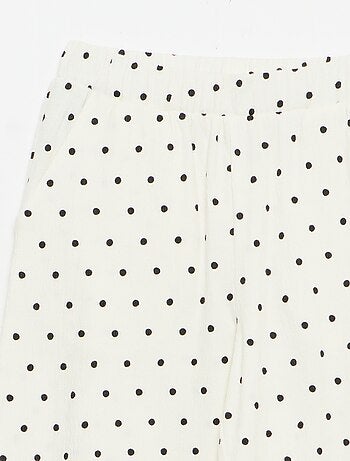 Pantalon large en maille crêpée