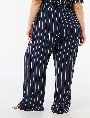 Pantalon large en maille crêpée