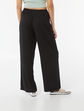 Pantalon large en maille crêpée