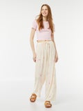 Pantalon large en maille gaufrée ROSE - Kiabi