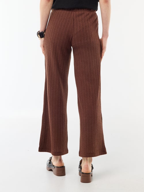 Pantalon large en maille légère femme - Kiabi