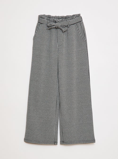 Pantalon large en maille Milano avec ceinture à nouer - Kiabi