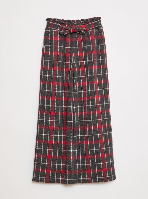 Pantalon large en maille Milano avec ceinture à nouer - Kiabi
