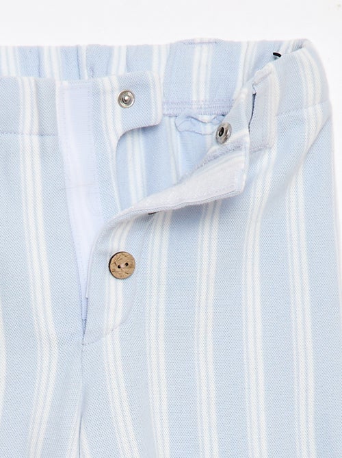 Pantalon large en maille piquée - collection facile à enfiler - Kiabi