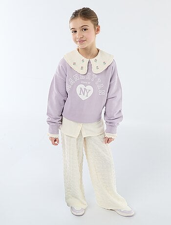 Pantalon large en maille stretch