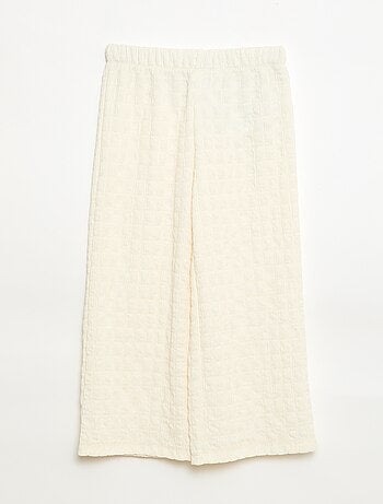 Pantalon large en maille stretch