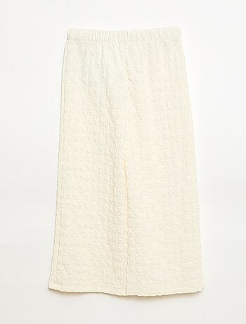 Pantalon large en maille stretch