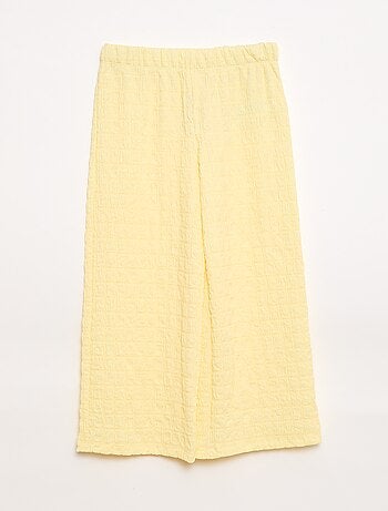 Pantalon large en maille stretch