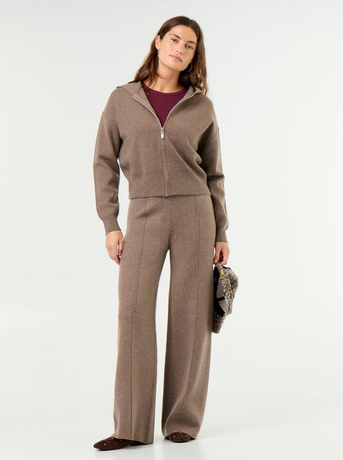 Pantalon large en maille tricot - Kiabi Pantalon large en maille tricot - Kiabi