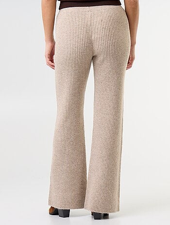 Pantalon large en maille tricot