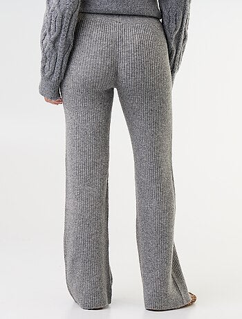 Pantalon large en maille tricot