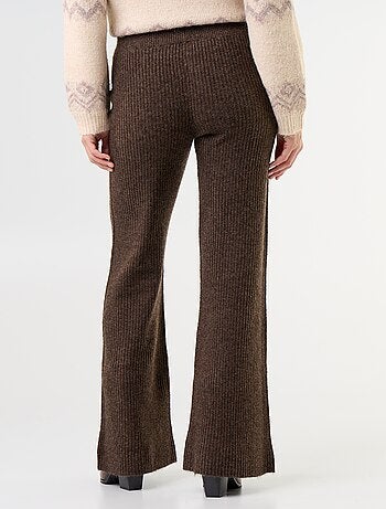 Pantalon large en maille tricot