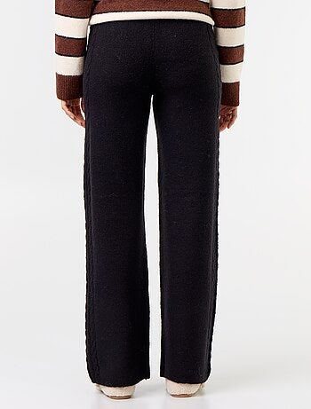 Pantalon large en maille tricot