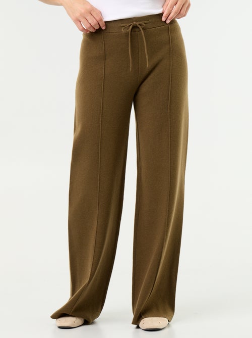 Pantalon large en maille tricot - Kiabi Pantalon large en maille tricot - Kiabi