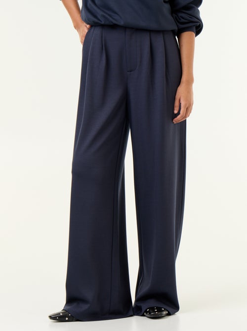 Pantalon large en matière douce - Kiabi