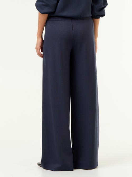 Pantalon large en matière douce - Kiabi