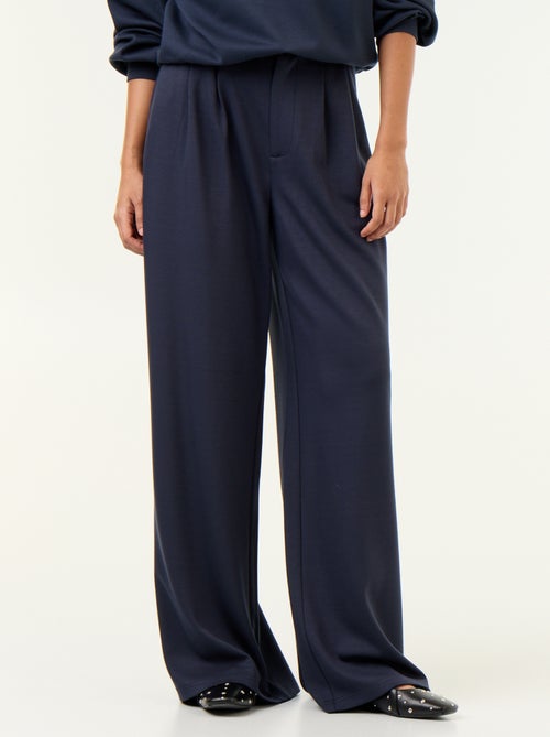 Pantalon large en matière douce - Kiabi