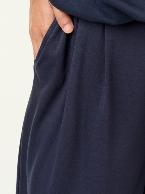 Pantalon large en matière douce - Kiabi