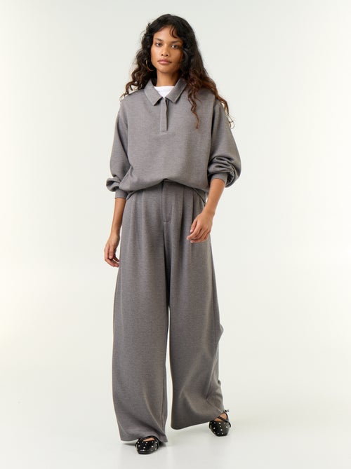 Pantalon large en matière douce - Kiabi Pantalon large en matière douce - Kiabi