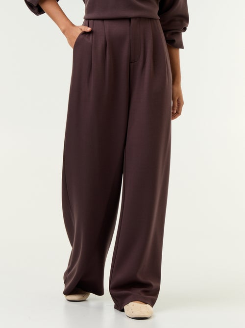 Pantalon large en matière douce - Kiabi